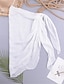 billiga Bomullslinnekjolar-Dam Kjol Wrap kjol Mini Kjolar Solid färg Semester Strand Sommar Polyester Linne i bomull Standkläder Ledigt Svart Vit