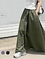 Χαμηλού Κόστους Φούστες από βαμβακερό-Γυναικεία Φούστα Κούνια Μακρύ Ψηλή Μέση Φούστες Τσέπη Μονόχρωμο Καθημερινά Σαββατοκύριακο Καλοκαίρι Βαμβακερά λευκά είδη Βασικό Καθημερινό Μαύρο Πράσινο του τριφυλλιού Γκρίζο