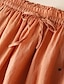 お買い得  コットンリネンスカート-女性用 スカート ブランコ ミディ ハイウエスト スカート 刺繍 フラワー カジュアル／普段着 週末 夏 コットンリネン ベーシック カジュアル ホワイト ピンク オレンジ