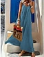 Χαμηλού Κόστους σχέδιο βαμβακερά &amp; λινά φορέματα-Γυναικεία Καθημερινό φόρεμα Φόρεμα με λεπτή τιράντα Φόρεμα Boho Μακρύ φόρεμα Λινό Εξώπλατο Βοημία Βασικό Καθημερινά Λεπτές Τιράντες Αμάνικο Καλοκαίρι Άνοιξη Κίτρινο Ρουμπίνι Σκέτο