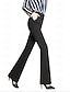זול מכנסי שמלה לנשים-שמלת נשים מכנסי עבודה מכנסיים מגפיים מכנסיים אמצע מותן בייסיק יומי שחור 1# שחור s m קיץ