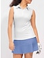 levne Dámské golfové oblečení-Dámské Turistická polokošile Bílá Modrá Bez rukávů Ochrana proti slunci Vrchní část oděvu Dámské golfové oblečení oblečení oblečení oblečení oblečení