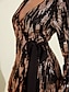 abordables robe de soirée-robe de soirée portefeuille texturée à sequins et ceinture croisée