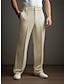 Χαμηλού Κόστους Φόρεμα Παντελόνι-Ανδρικά Παντελόνι επίσημο Παντελόνια Παντελόνι κοστούμι Παντελόνι βάφλας Κουμπί Μπροστινή τσέπη Ισιο πόδι Σκέτο Άνεση Επιχείρηση Καθημερινά Αργίες Μοντέρνα Κομψό &amp; Μοντέρνο Μαύρο Λευκό