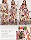 cheap Print Casual Dress-Women&#039;s Shirt Dress Swing Dress A Line Dress Midi Dress Pink Long Sleeve Floral Geometric Color Block Button Print Fall Spring and Summer Shirt Collar Fashion Streetwear Mature Vacation 2023 S M L