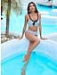 billige designer badetøy-stripe geometrisk scoop bikini sett