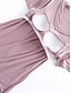 voordelige Nachtkleding voor dames-Dames Pyjama Sets Heldere kleur Modieus Eenvoudig Comfortabel Huis Dagelijks Bed Modaal Ademend V-Wire Korte mouw T-shirt Pantalon Borstkussens Zomer Lotus Roze Zwart