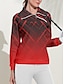 cheap Women&#039;s Golf Clothing-Women&#039;s Golf Pullover Sweatshirt Red Long Sleeve Thermal Warm Top Fall Winter Ladies Golf Attire Clothes Outfits Wear Apparel