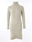 Χαμηλού Κόστους Μάλλινα φορέματα-γυναικείο πουλόβερ φόρεμα χειμωνιάτικο φόρεμα casual φόρεμα midi φόρεμα μπεζ μακρυμάνικο καθαρό χρώμα πλεκτό στάμπα χειμώνα φθινοπωρινό ζιβάγκο casual φθινοπωρινό φόρεμα 2023 s m l xl xxl
