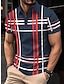 cheap Classic Polo-Men&#039;s Polo Shirt Work Street Turndown Short Sleeves Solid / Plain Color Basic Summer Loose Fit Ash rice white Navy Polo Shirt