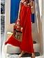 Χαμηλού Κόστους σχέδιο βαμβακερά &amp; λινά φορέματα-Γυναικεία Καθημερινό φόρεμα Φόρεμα με λεπτή τιράντα Φόρεμα Boho Μακρύ φόρεμα Λινό Εξώπλατο Βοημία Βασικό Καθημερινά Λεπτές Τιράντες Αμάνικο Καλοκαίρι Άνοιξη Κίτρινο Ρουμπίνι Σκέτο