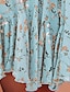 abordables Falda mini-Mujer Falda Línea A Columpio Mini Alta cintura Faldas Volante Correa Estampado Floral Diario Festivos Verano Poliéster Moda Bohemio Casual Rosa Azul