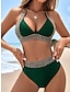 cheap Bikini Sets-Women&#039;s Normal Swimwear Bikini Swimsuit 2 Piece Color Block Beach Wear Holiday Bathing Suits