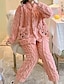 abordables Pijamas para mujeres-Conjuntos de pijamas cálidos y esponjosos de lana para mujer, animales cálidos, casuales, cómodos, para el hogar, cama de franela, cálidos, transpirables, con alambre en v, camisa de manga larga,