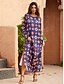 abordables robe décontractée imprimée-robe décontractée à col rond et imprimé floral