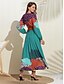 abordables robe décontractée imprimée-robe longue en satin à imprimé animal (ceinture incluse)