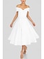 Χαμηλού Κόστους Κοκτέιλ Φορέματα-Γραμμή Α Κοκτέιλ Φορέματα Κομψό Φόρεμα Επίσημο Φόρεμα πάρτι Κάτω από το γόνατο Αμάνικο Καρδιά Τσέπη Σατέν με Πιασίματα 2024