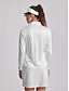 cheap Designer Collection-Women&#039;s Golf Polo Shirt White+Sky Blue Long Sleeve Sun Protection Top Fall Winter Ladies Golf Attire Clothes Outfits Wear Apparel