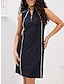 Χαμηλού Κόστους Συλλογή σχεδιαστών-Γυναικεία φόρεμα γκολφ ένδυση γκολφ Βαθυγάλαζο Μαύρο Αμάνικο Αντιηλιακή Προστασία Ελαφρύ Φορέματα Στολή τένις Κουρελού Γυναικεία ενδυμασία γκολφ Ρούχα Ρούχα Ενδύματα