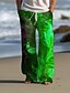 cheap Printed Pants-Floral Men&#039;s Resort 3D Printed Casual Pants Trousers Elastic Waist Drawstring Loose Fit Straight-Leg Summer Beach Pants S TO 3XL