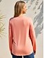 cheap Plain tee-Women&#039;s T Shirt Burgundy Tee Dressy Tops Plain Daily Basic Beach Long Sleeve Square Neck Regular Tops Casual White long sleeve Blue long sleeve Black long sleeve Wine red long sleeves Pink Fall