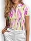 baratos Coleção de designers-Mulheres Camisa polo de caminhada Azul Manga Curta Proteção Solar Blusas Roupas femininas de golfe, roupas, roupas, roupas