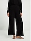 tanie Women&#039;s Sets-solidny, luźny zestaw spodni z okrągłym dekoltem