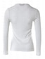 preiswerte Basic-Damenoberteile-Damen T Shirt Öse oben Baumwolle Glatt Taste Casual Modisch Strassenmode Langarm V Ausschnitt Weiß Sommer Frühling