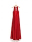 billige Jumpsuits-kvinders bryllup gæst bære cocktail jumpsuit rød semi-formel elegant romantisk halter neck