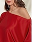 levne Women&#039;s Sets-pevný nafouknutý rukáv studený ramenní culottes oblek
