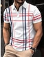 tanie klasyczna koszulka polo-Męskie Koszulka polo Praca Ulica Wieczorne Krótkie rękawy Jednolity/zwykły kolor Podstawowy Lato Luźna jesion biały ryż Granatowy Koszulka polo