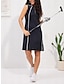 ieftine Colecția de designer-Pentru femei rochie de golf îmbrăcăminte de golf Bleumarin Negru Fără manșon Protecție Solară Ușor Rochii Tinuta de tenis Peteci Vestimenta Golf Doamnelor Haine Ținute Poartă Îmbrăcăminte