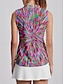 ieftine Colecția de designer-Pentru femei Tricou POLO Roz Fără manșon Protecție Solară Topuri Dungi Vestimenta Golf Doamnelor Haine Ținute Poartă Îmbrăcăminte