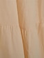 abordables Faldas de lino de algodón-Mujer Falda Columpio Maxi Alta cintura Faldas Correa Color sólido Casual Diario Fin de semana Verano Sabana de algodon Básico Casual Negro Rojo Verde Trébol Beige