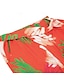 ieftine Costume din Două Piese-Pentru femei Bluză cu Decolteu Seturi de pantaloni Frunze Casul / Zilnic Imprimeu Roșu-aprins Manșon scurt Activ Modă În V Primăvara &amp; toamnă