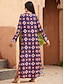 abordables robe décontractée imprimée-robe décontractée à col rond et imprimé floral