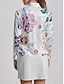billige Designer kollektion-Dame POLO Trøje Lys pink Langærmet Solbeskyttelse Toppe Blomstret Efterår Vinter Dame golf påklædning Tøj Outfits Bær tøj