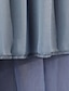 tanie Spódnice do kostek-Damskie Spódnica Linia A Huśtawka Maxi Wysoka talia Spódnice Wielowarstwowy Solidne kolory Codzienne Weekend Lato Tiul Moda Codzienny Czarny Niebieski