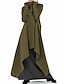 Χαμηλού Κόστους απλό φούτερ &amp; φορέματα με κουκούλα-Γυναικεία Φόρεμα φούτερ Χειμερινό φόρεμα Φόρεμα ιδρώτα Μακρύ Φόρεμα Μάξι Φόρεμα Μαύρο Κρασί Πράσινο Χακί Μακρυμάνικο Συνδυασμός Χρωμάτων Κουρελού Φθινόπωρο Χειμώνας Ζιβάγκο Στυλάτο Φόρεμα Φθινοπώρου