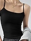 cheap Basic Women&#039;s Tops-Tank Women&#039;s Black White Camel Solid Color Sexy Street Daily Fashion Strap S