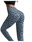 halpa Leggingsit-Naisten Sukkahousut Polyesteri Leopardi Musta Valkoinen Jooga Nilkkapituinen Jooga
