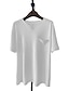 billiga Casual T-shirts för män-Herr T-shirt Kortärmad tröja T-tröja Slät V-hals Gata Semester Kortärmad Kläder Mode Designer Grundläggande