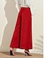voordelige Women&#039;s Sets-Satijn bedrukte culottes met pofmouwen en koude schouders