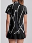 ieftine Colecția de designer-Pentru femei Tricou POLO Negru Albastru Manșon scurt Protecție Solară Topuri Vestimenta Golf Doamnelor Haine Ținute Poartă Îmbrăcăminte