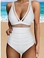 abordables Conjuntos de bikini-Mujer Normal Bañadores Bikini Traje de baño Malla Retazos Color sólido Leopardo Ropa de playa Vacaciones Trajes de baño