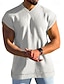 billiga Casual T-shirts för män-Herr T-shirt Linne Undertröjor T-shirts T-tröja Slät V-hals Gata Semester Kortärmad Sexig Kläder Mode Designer Grundläggande