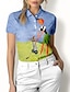 levne Dámské golfové oblečení-Dámské Turistická polokošile Modrá Krátký rukáv Ochrana proti slunci Vrchní část oděvu Dámské golfové oblečení oblečení oblečení oblečení oblečení