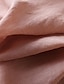 abordables Jupes en lin en coton-Femme Jupe Balançoire Midi Taille haute Jupes Brodée Floral Casual Quotidien Fin de semaine Eté Coton Lin basique Décontractées Blanche Rose Orange