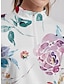 abordables Collection de créateurs-Femme T-shirt POLO Rose manche longue Protection Solaire Top Floral Automne Hiver Vêtements de golf pour femmes, tenues, vêtements