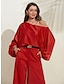 olcso Women&#039;s Sets-masszív puff ujjú hideg vállú culottes öltöny